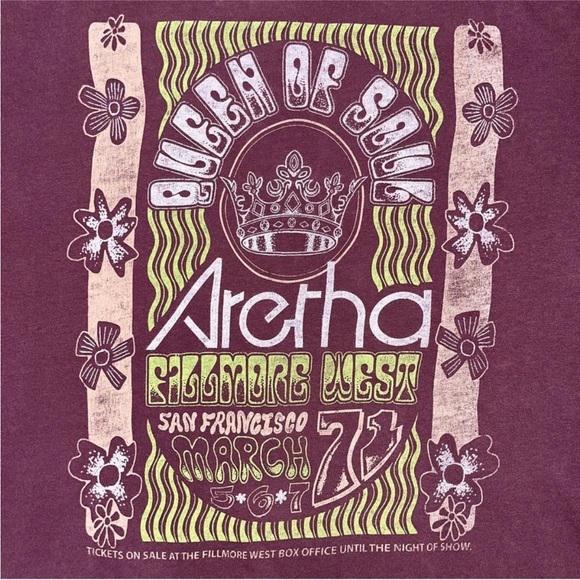 (NWT) Daydreamer | Aretha Queen Of Soul Oversize Crop L/S Tee in Huckleberry - S - Picture 5 of 6